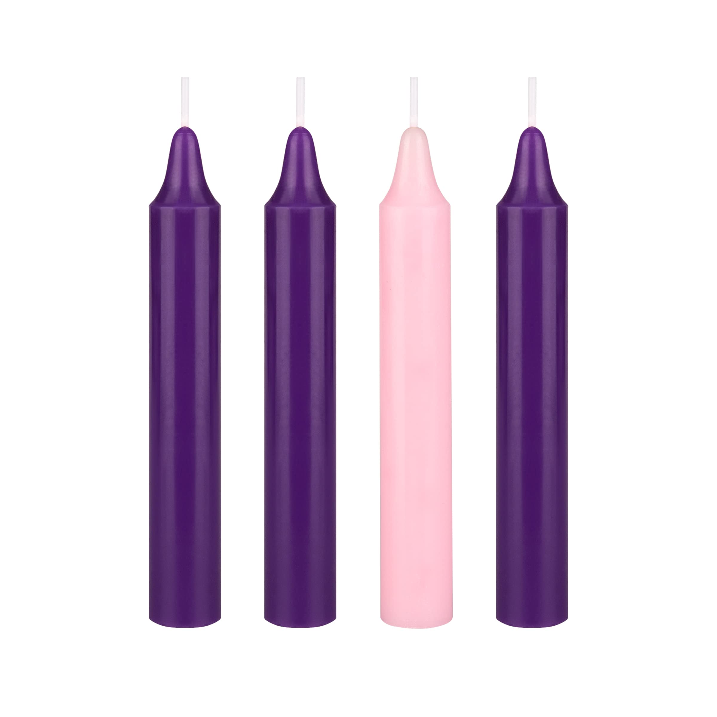 Amazon.com: Mega Candles 4 pcs Unscented Christmas Advent Candles